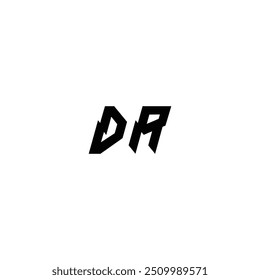 DA monogram logo design letter text name symbol monochrome logotype alphabet character simple logo