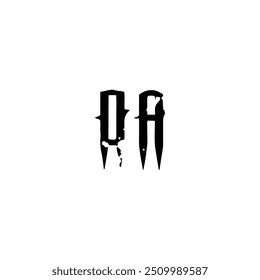 DA monogram logo design letter text name symbol monochrome logotype alphabet character simple logo