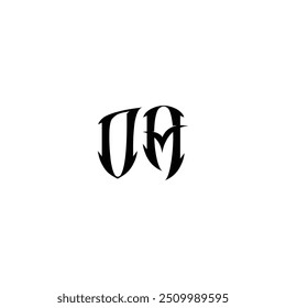 DA monogram logo design letter text name symbol monochrome logotype alphabet character simple logo