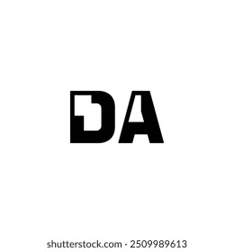 DA monogram logo design letter text name symbol monochrome logotype alphabet character simple logo