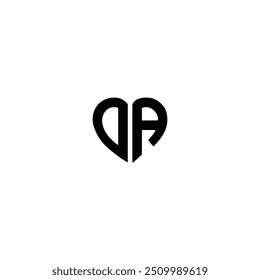 DA monogram logo design letter text name symbol monochrome logotype alphabet character simple logo