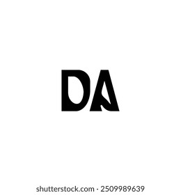 DA monogram logo design letter text name symbol monochrome logotype alphabet character simple logo