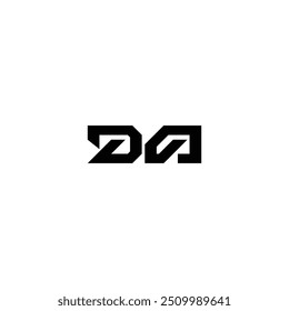 DA monogram logo design letter text name symbol monochrome logotype alphabet character simple logo