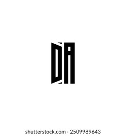 DA monogram logo design letter text name symbol monochrome logotype alphabet character simple logo