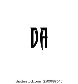 DA monogram logo design letter text name symbol monochrome logotype alphabet character simple logo