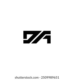 DA monogram logo design letter text name symbol monochrome logotype alphabet character simple logo