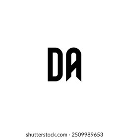 DA monogram logo design letter text name symbol monochrome logotype alphabet character simple logo