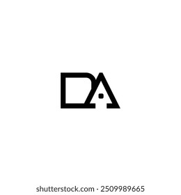 DA monogram logo design letter text name symbol monochrome logotype alphabet character simple logo