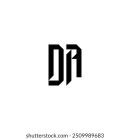 DA monogram logo design letter text name symbol monochrome logotype alphabet character simple logo