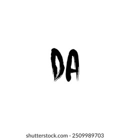 DA monogram logo design letter text name symbol monochrome logotype alphabet character simple logo