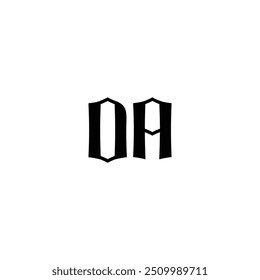 DA monogram logo design letter text name symbol monochrome logotype alphabet character simple logo