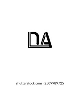 DA monogram logo design letter text name symbol monochrome logotype alphabet character simple logo