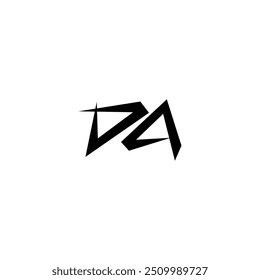 DA monogram logo design letter text name symbol monochrome logotype alphabet character simple logo