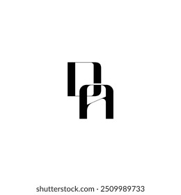 DA monogram logo design letter text name symbol monochrome logotype alphabet character simple logo