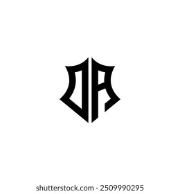 DA monogram logo design letter text name symbol monochrome logotype alphabet character simple logo