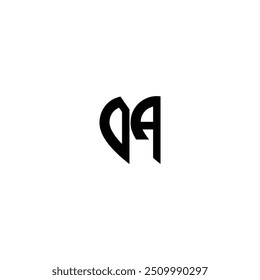 DA monogram logo design letter text name symbol monochrome logotype alphabet character simple logo