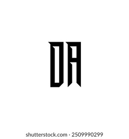 DA monogram logo design letter text name symbol monochrome logotype alphabet character simple logo