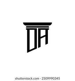 DA monogram logo design letter text name symbol monochrome logotype alphabet character simple logo