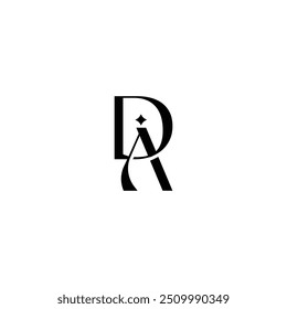 DA monogram logo design letter text name symbol monochrome logotype alphabet character simple logo