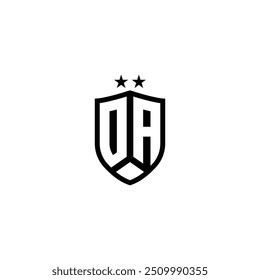 DA monogram logo design letter text name symbol monochrome logotype alphabet character simple logo