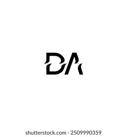 DA monogram logo design letter text name symbol monochrome logotype alphabet character simple logo