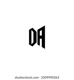 DA monogram logo design letter text name symbol monochrome logotype alphabet character simple logo