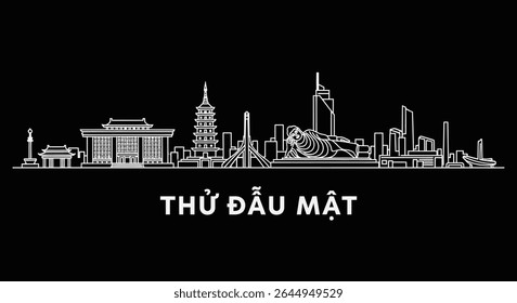 Da Nang Skyline Silhouette com Vietnam Cityscape, e preto.