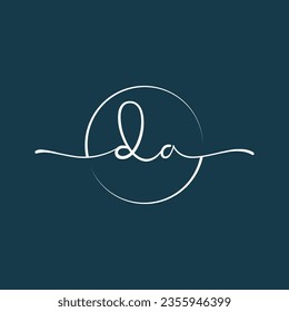 DA Signature-Logo-Vorlage Vektorgrafik,Signature-Logo