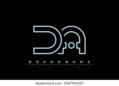 DA Technology Letter Logo Template. This tech letter logo is a graphic mark that uses letters to represent a technology company.