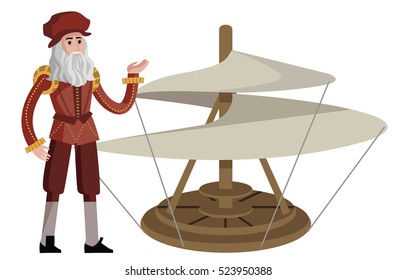 helicóptero de invención da vinci