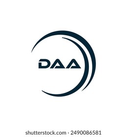 DAA logo. D A A design. White DAA letter. DAA, D A A letter logo design. D A A letter logo design in GOLD, GOLDEN LOGO,