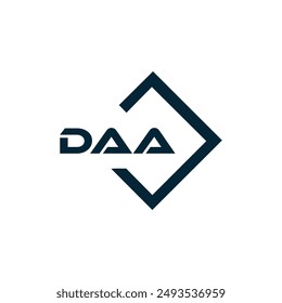 DAA logo. D A A design. White DAA letter. DAA, D A A letter logo design. D A A letter logo design in GOLD, 