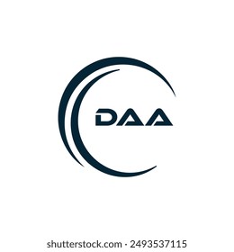 DAA logo. D A A design. White DAA letter. DAA, D A A letter logo design. D A A letter logo design in GOLD, GOLDEN LOGO, 
