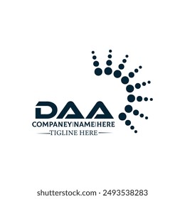 DAA logo. D A A design. White DAA letter. DAA, D A A letter logo design. D A A letter logo design in GOLD, GOLDEN LOGO, 