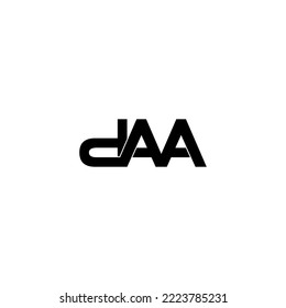 diseño del logotipo de la letra monograma de la tipografía de daa