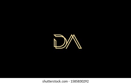 DA,AD,D and A alphabet letters monogram icon logo 