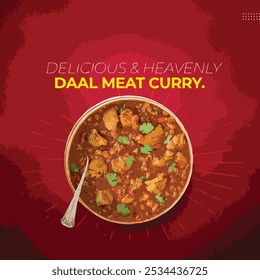 Daal Meat é um prato que combina lentilhas (daal) e carne, tipicamente cordeiro ou carne. O prato caracteriza-se pelos seus sabores ricos e salgados e pela sua textura saudável. Costuma ser cozido 