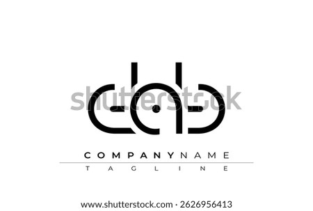 DAB abstract letter design. Modern Business Logo Design With Abstract Typography and Contemporary Style