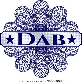 Dab abstract rosette