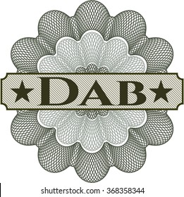 Dab abstract rosette