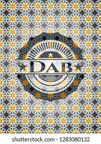 Dab arabesque style emblem. arabic decoration.