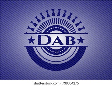 Dab badge with denim background