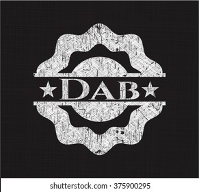 Dab chalkboard emblem written on a blackboard
