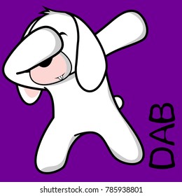Dab Dabbing Pose Bunny Kid Cartoon In Vector Format Very Easy To Edit 