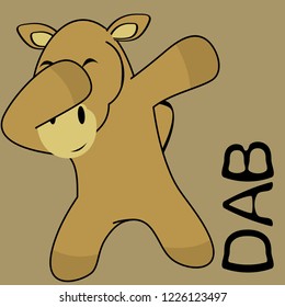 dab dabbing pose camel kid cartoon in vector format very easy to edit 