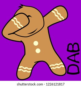 dab dabbing pose cookie kid xmas cartoon in vector format very easy to edit 