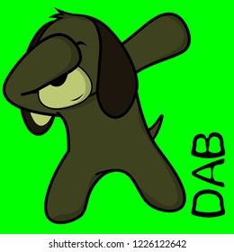 dab dabbing pose dog kid cartoon in vector format very easy to edit 