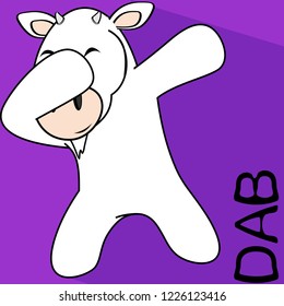 dab dabbing pose goat kid cartoon in vector format very easy to edit 