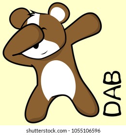 dab dabbing pose hamster kid cartoon in vector format very easy to edit 