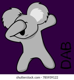 dab dabbing pose koala kid cartoon in vector format very easy to edit 